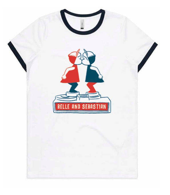 Mens 'Kissing Couple' ringer t-shirt