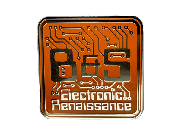 'Electronic Renaissance' Enamel Key Ring