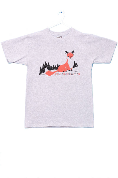 Men's grey 'Fox In The Snow' t-shirt
