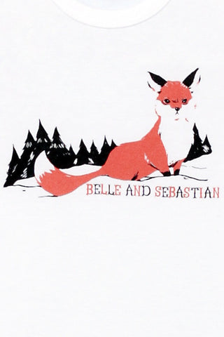 Ladies white 'Fox In The Snow' t-shirt