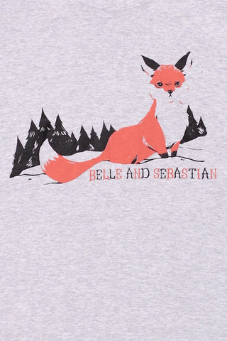 Men's grey 'Fox In The Snow' t-shirt