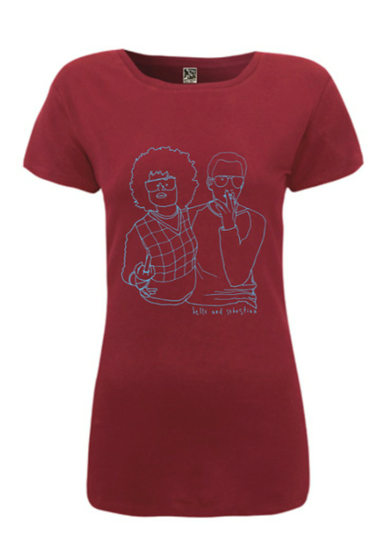 Ladies Burgundy 'Couple' T-shirt