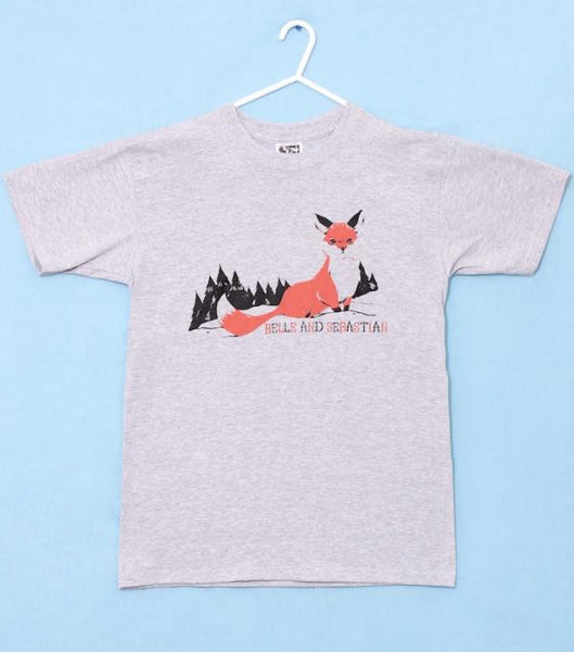 Men's grey 'Fox In The Snow' t-shirt